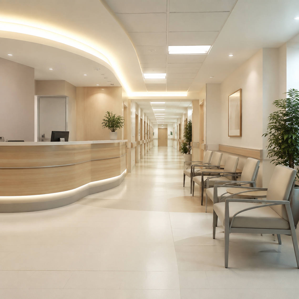 Roligt hospitalsmiljø med fokus på patientrettigheder og omsorg